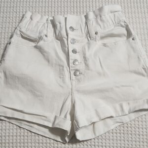 Express White High Waist Shorts